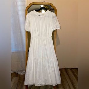 A.N.A white midi dress